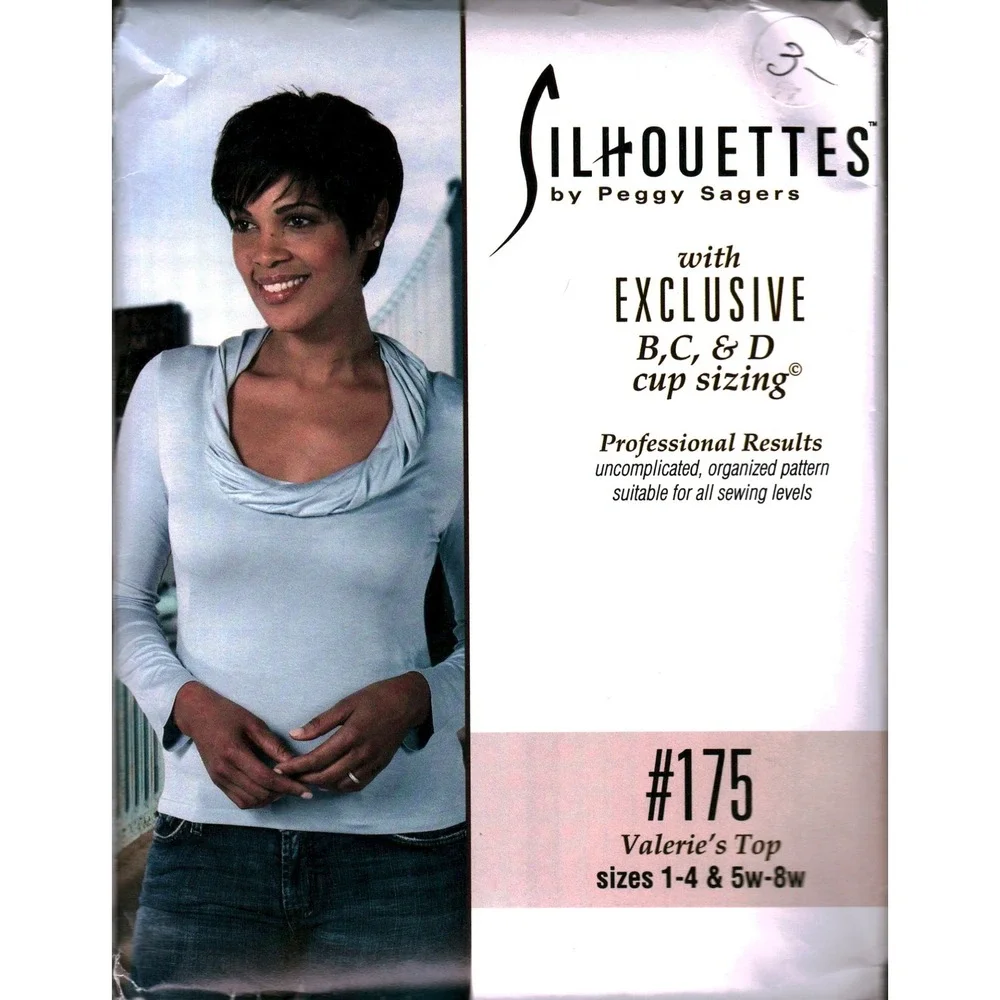 Silhouettes by Peggy Sagers 175 Valerie's Top Sewing Pattern Cowl Neck B C D Cup